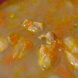 レンズ豆と鶏肉のスープ